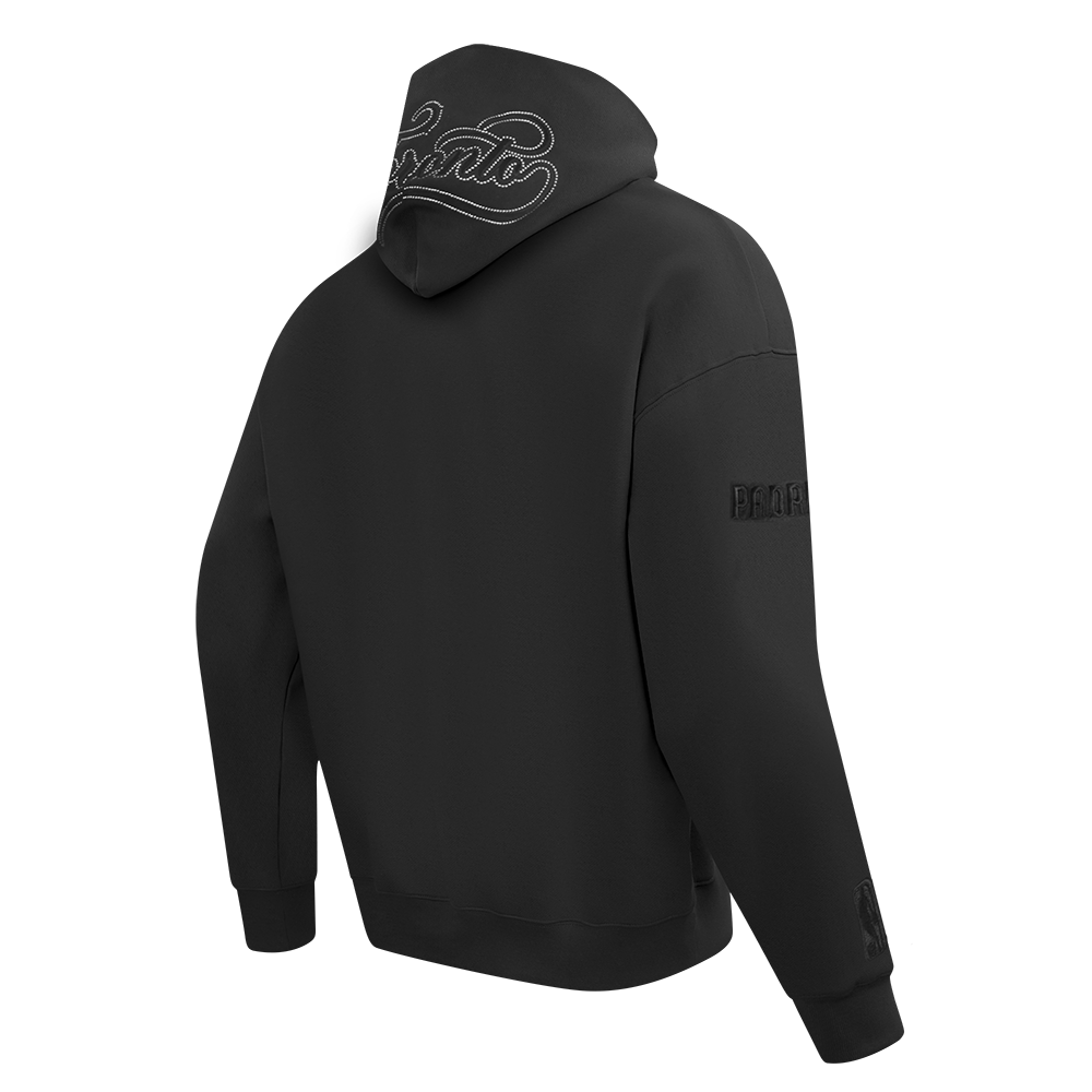 NBA TORONTO RAPTORS BLACKOUT CHANDAIL À CAPUCHON EN MOLLETON À ÉPAULES TOMBANTES POUR HOMME (NOIR)