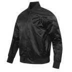 NBA TORONTO RAPTORS BLACKOUT MEN'S SATIN JACKET (BLACK)