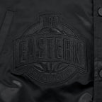 NBA TORONTO RAPTORS BLACKOUT MEN'S SATIN JACKET (BLACK)