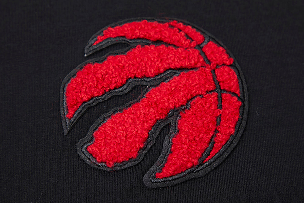 NBA TORONTO RAPTORS CLASSIC T-SHIRT EN JERSEY SIMPLE À COUPE CARRÉE POUR FEMME (NOIR)
