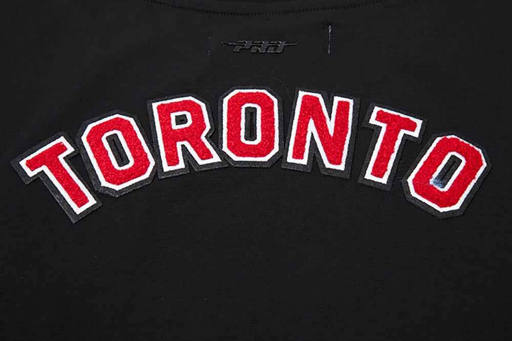 NBA TORONTO RAPTORS CLASSIC T-SHIRT EN JERSEY SIMPLE À COUPE CARRÉE POUR FEMME (NOIR)