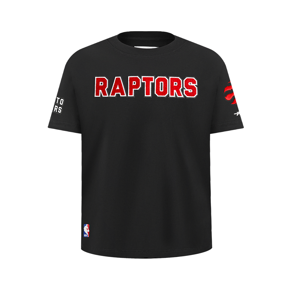 NBA TORONTO RAPTORS CLASSIC T-SHIRT EN JERSEY SIMPLE POUR GARÇON JUNIOR (NOIR)