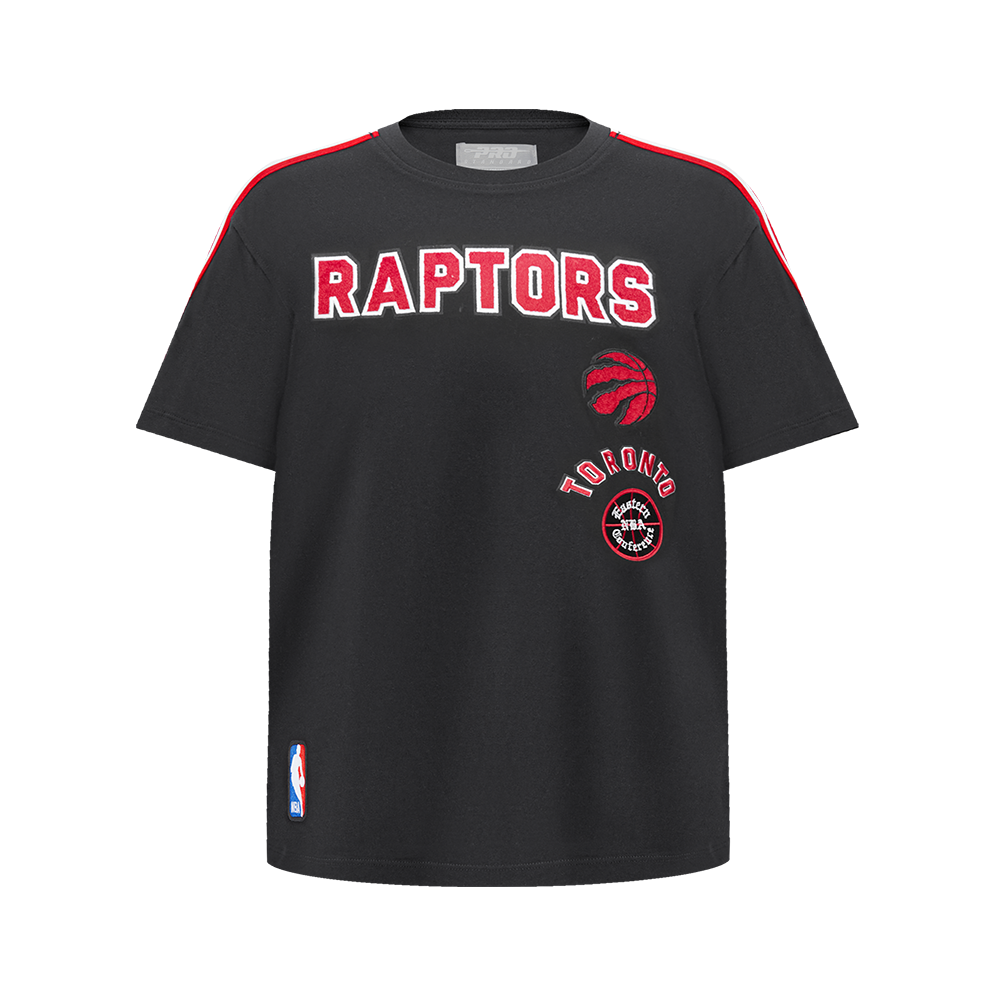 NBA TORONTO RAPTORS RETRO CLASSIC SINGLE JERSEY BIG BOY'S SINGLE JERSEY TAPING TEE (BLACK/RED)