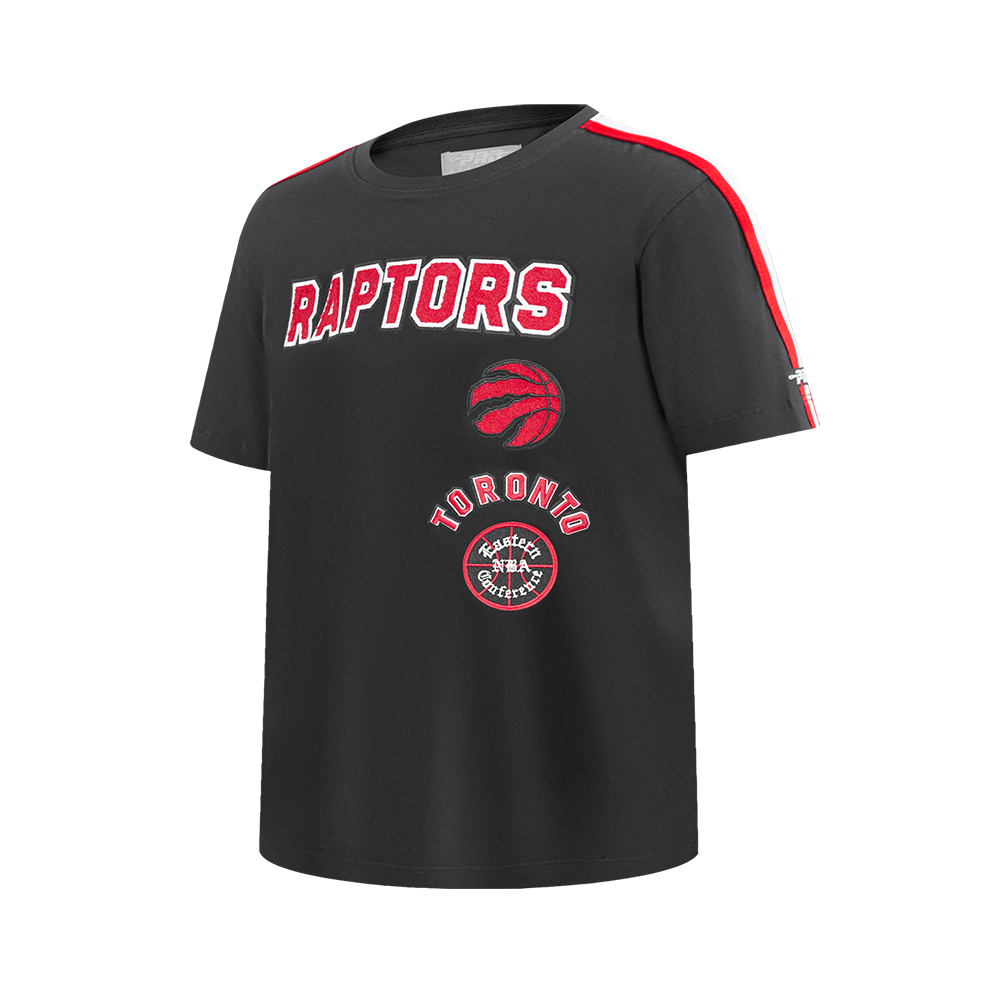 NBA TORONTO RAPTORS RETRO CLASSIC SINGLE JERSEY BIG BOY'S SINGLE JERSEY TAPING TEE (BLACK/RED)