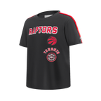 NBA TORONTO RAPTORS RETRO CLASSIC SINGLE JERSEY BIG BOY'S SINGLE JERSEY TAPING TEE (BLACK/RED)
