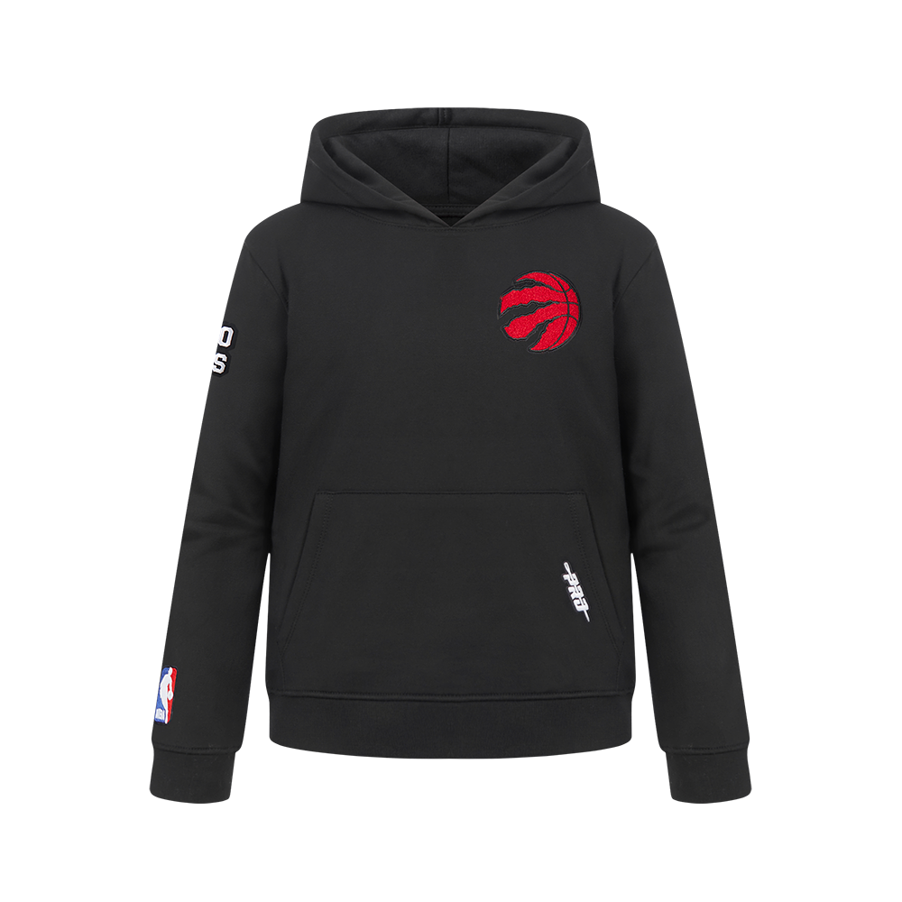 NBA TORONTO RAPTORS CLASSIC BIG BOY'S FLEECE PULLOVER HOODIE (BLACK)