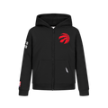 NBA TORONTO RAPTORS CLASSIC BIG BOY'S FLC FZ PO HOODIE (BLACK)