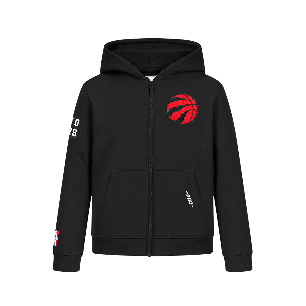 NBA TORONTO RAPTORS CLASSIC BIG BOY'S FLC FZ PO HOODIE (BLACK)