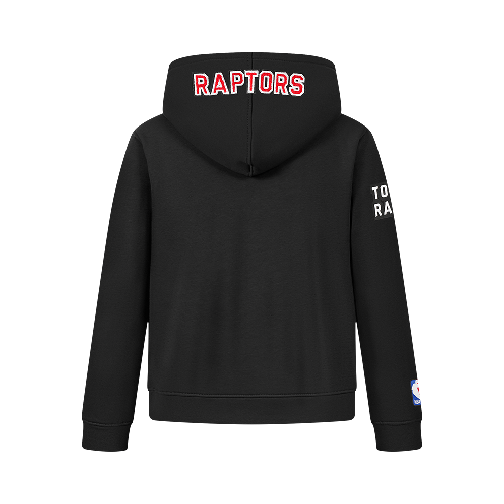 NBA TORONTO RAPTORS CLASSIC BIG BOY'S FLC FZ PO HOODIE (BLACK)