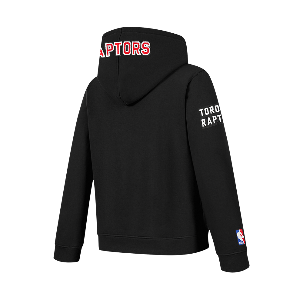 NBA TORONTO RAPTORS CLASSIC BIG BOY'S FLC FZ PO HOODIE (BLACK)