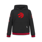 NBA TORONTO RAPTORS RETRO CLASSIC BIG BOY'S RIB FLEECE PULLOVER HOODIE (BLACK/RED/BLACK)