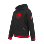 NBA TORONTO RAPTORS RETRO CLASSIC BIG BOY'S RIB FLEECE PULLOVER HOODIE (BLACK/RED/BLACK)