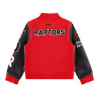 NBA TORONTO RAPTORS CLASSIC BIG BOY'S WOOL VARSITY JACKET (RED/BLACK)