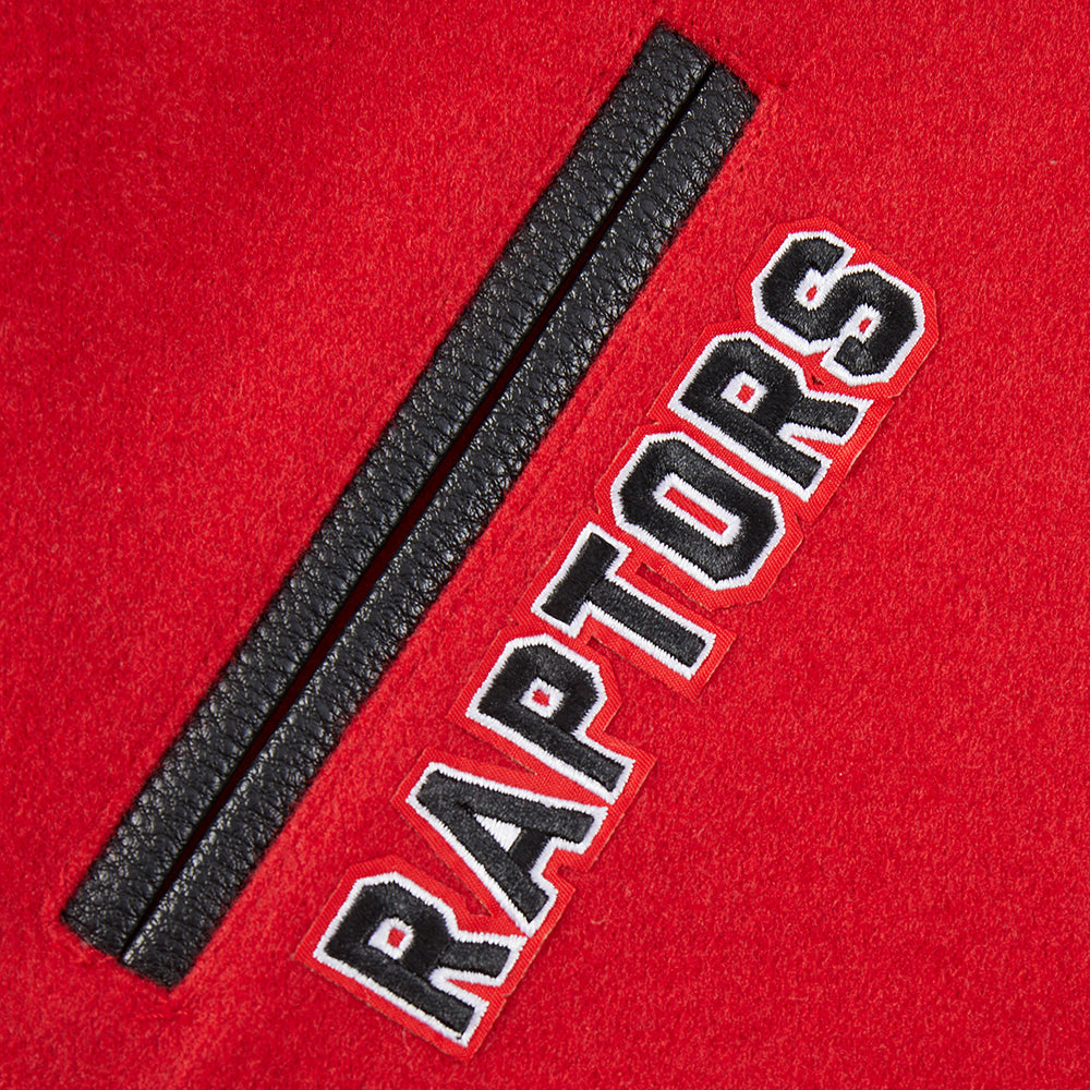 NBA TORONTO RAPTORS CLASSIC BIG BOY'S WOOL VARSITY JACKET (RED/BLACK)