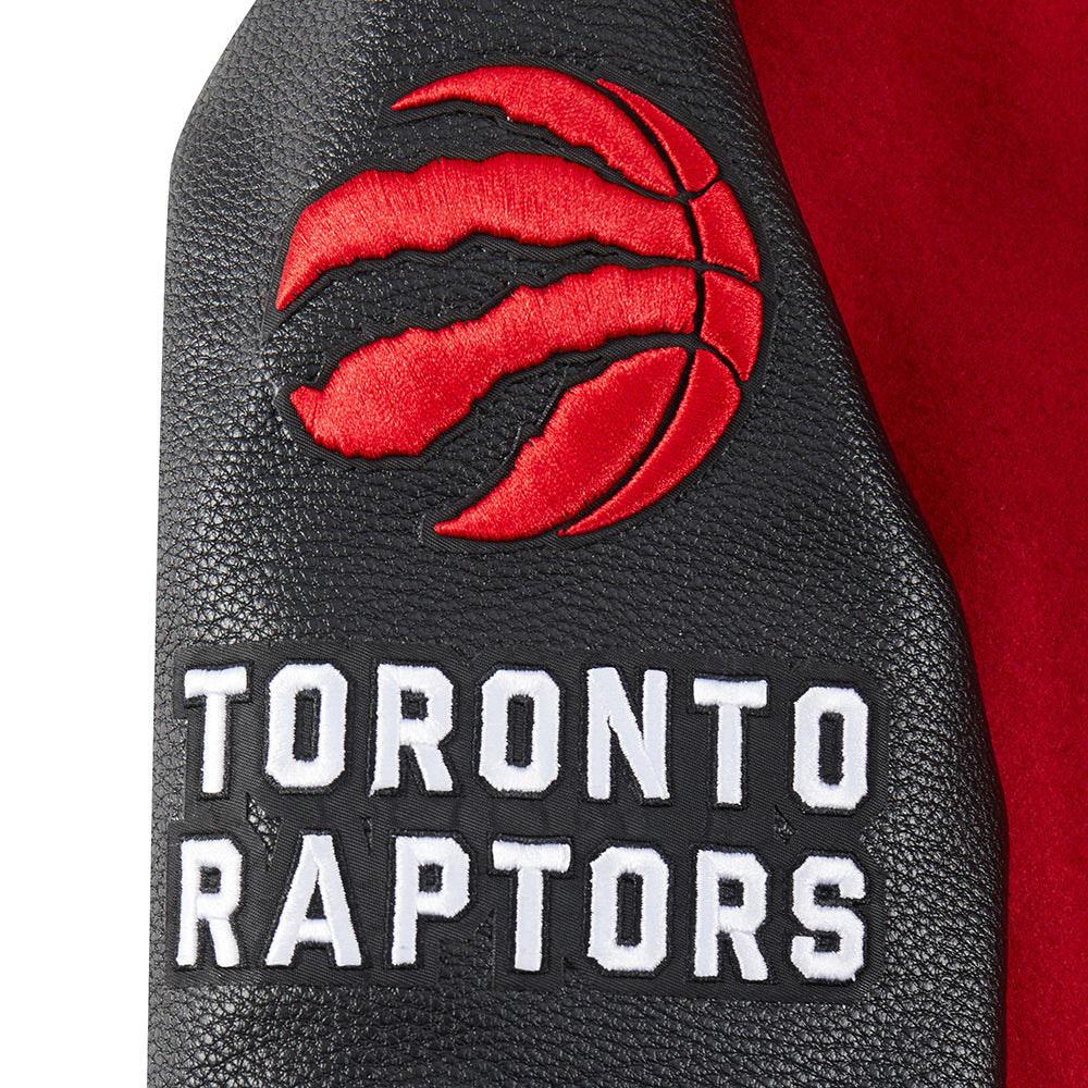NBA TORONTO RAPTORS CLASSIC BIG BOY'S WOOL VARSITY JACKET (RED/BLACK)
