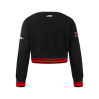 NBA TORONTO RAPTORS RETRO CLASSIC CHANDAIL À COL ROND EN MOLLETON CÔTELÉ POUR FILLE JUNIOR (NOIR/ROUGE/NOIR)