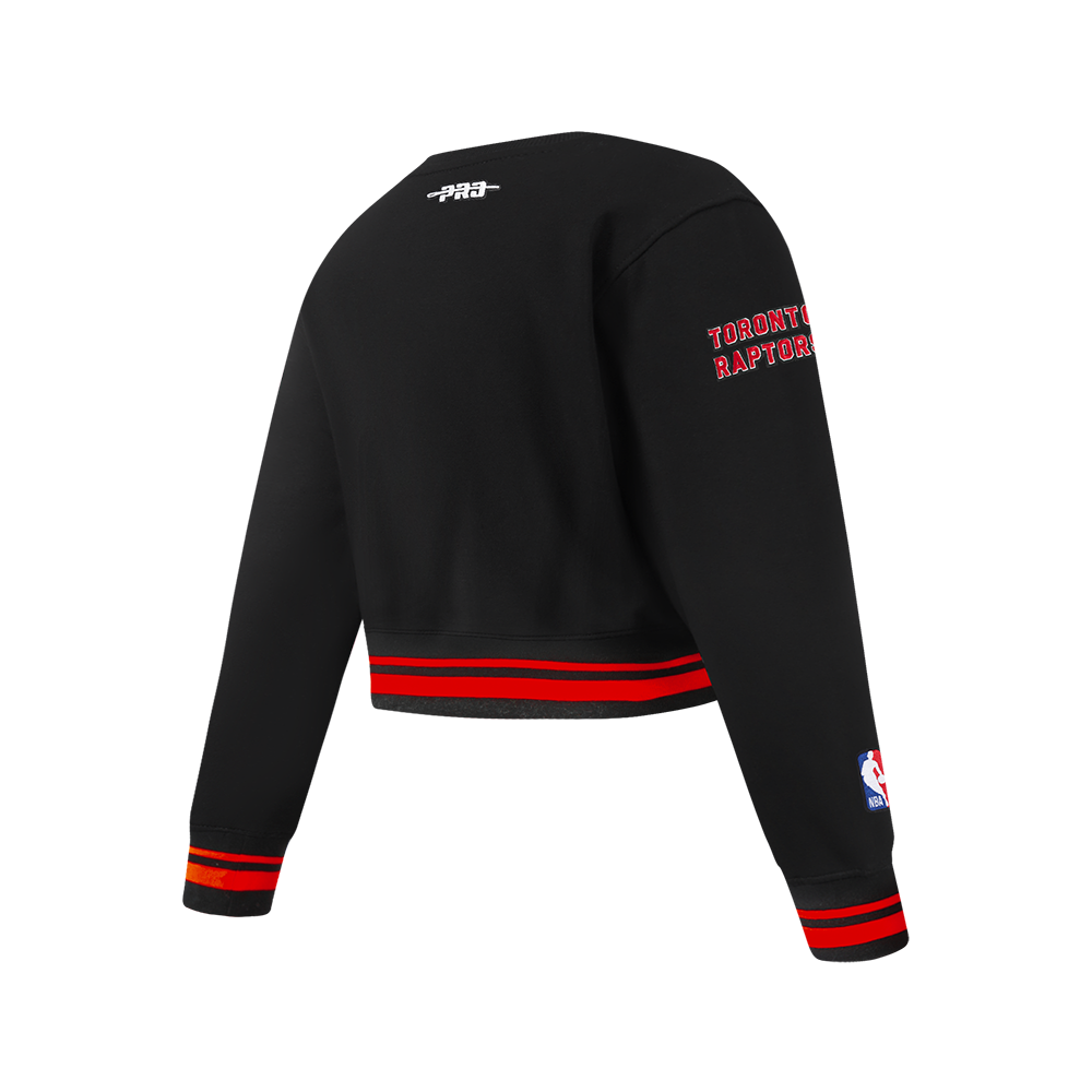 NBA TORONTO RAPTORS RETRO CLASSIC CHANDAIL À COL ROND EN MOLLETON CÔTELÉ POUR FILLE JUNIOR (NOIR/ROUGE/NOIR)