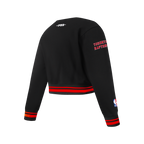 NBA TORONTO RAPTORS RETRO CLASSIC CHANDAIL À COL ROND EN MOLLETON CÔTELÉ POUR FILLE JUNIOR (NOIR/ROUGE/NOIR)