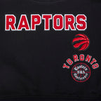 NBA TORONTO RAPTORS RETRO CLASSIC CHANDAIL À COL ROND EN MOLLETON CÔTELÉ POUR FILLE JUNIOR (NOIR/ROUGE/NOIR)