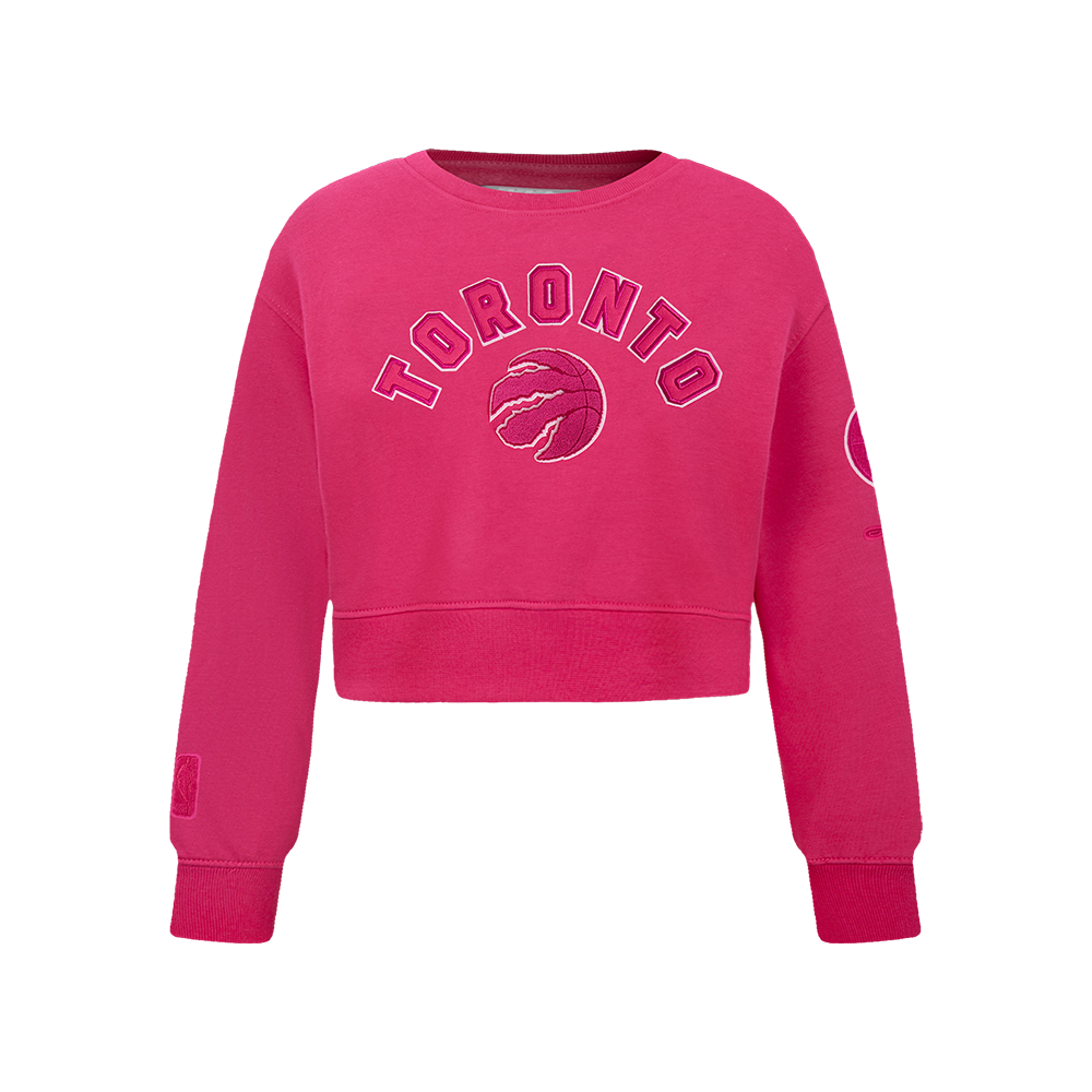 NBA TORONTO RAPTORS CHANDAIL À COL ROND TRIPLE ROSE EN MOLLETON POUR FILLE JUNIOR (VIOLET BETTERAVE)