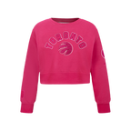 NBA TORONTO RAPTORS CHANDAIL À COL ROND TRIPLE ROSE EN MOLLETON POUR FILLE JUNIOR (VIOLET BETTERAVE)