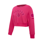NBA TORONTO RAPTORS CHANDAIL À COL ROND TRIPLE ROSE EN MOLLETON POUR FILLE JUNIOR (VIOLET BETTERAVE)