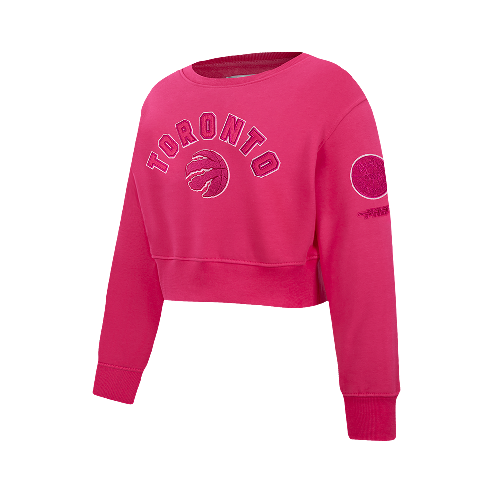 NBA TORONTO RAPTORS CHANDAIL À COL ROND TRIPLE ROSE EN MOLLETON POUR FILLE JUNIOR (VIOLET BETTERAVE)