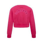 NBA TORONTO RAPTORS CHANDAIL À COL ROND TRIPLE ROSE EN MOLLETON POUR FILLE JUNIOR (VIOLET BETTERAVE)