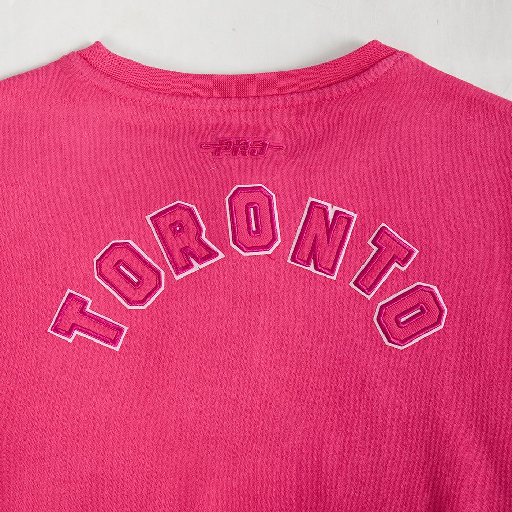 NBA TORONTO RAPTORS CHANDAIL À COL ROND TRIPLE ROSE EN MOLLETON POUR FILLE JUNIOR (VIOLET BETTERAVE)