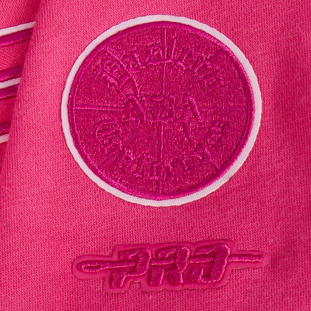 NBA TORONTO RAPTORS CHANDAIL À COL ROND TRIPLE ROSE EN MOLLETON POUR FILLE JUNIOR (VIOLET BETTERAVE)