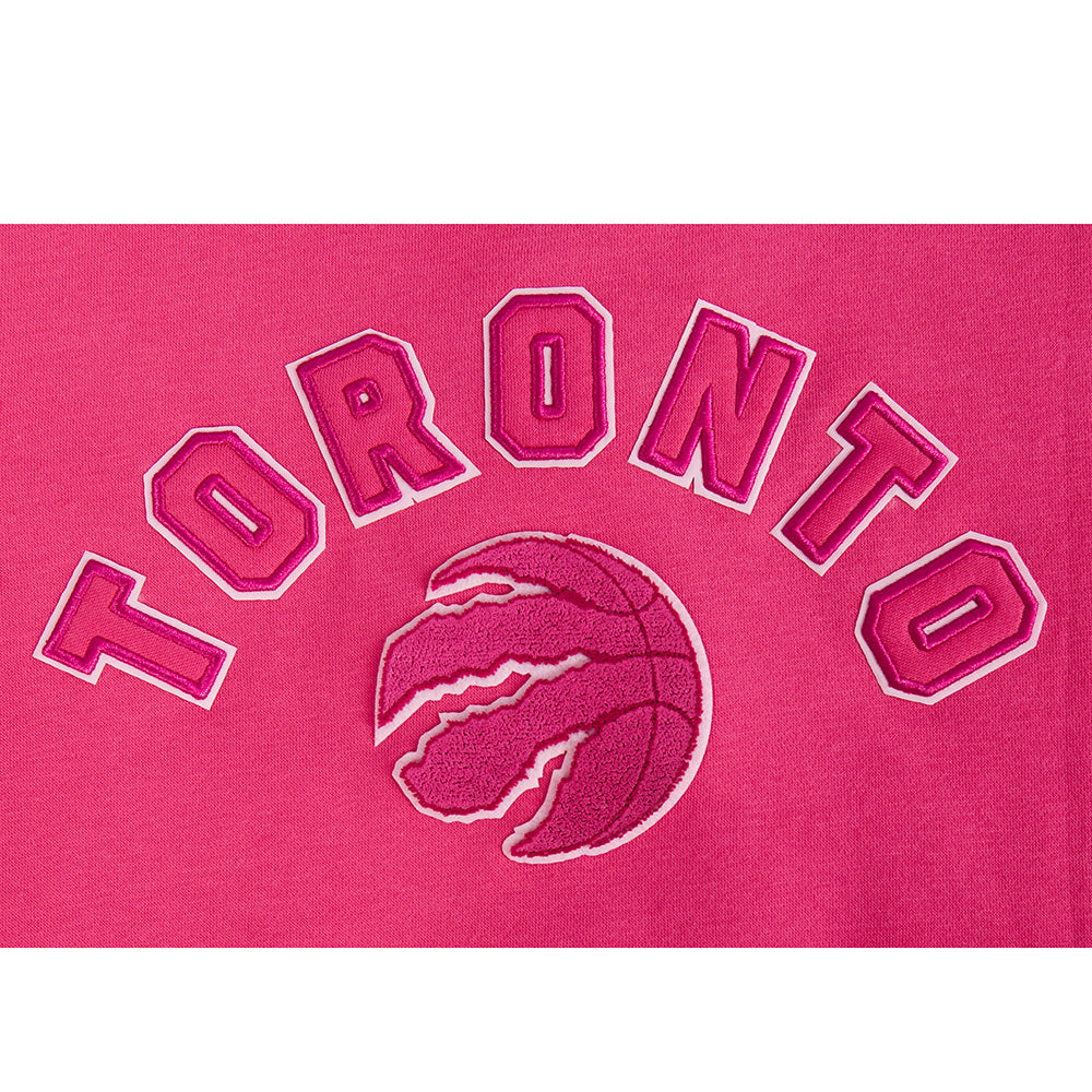 NBA TORONTO RAPTORS CHANDAIL À COL ROND TRIPLE ROSE EN MOLLETON POUR FILLE JUNIOR (VIOLET BETTERAVE)