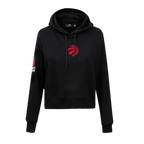 NBA TORONTO RAPTORS CLASSIC CHANDAIL À CAPUCHON COURT EN MOLLETON POUR FEMME (NOIR)