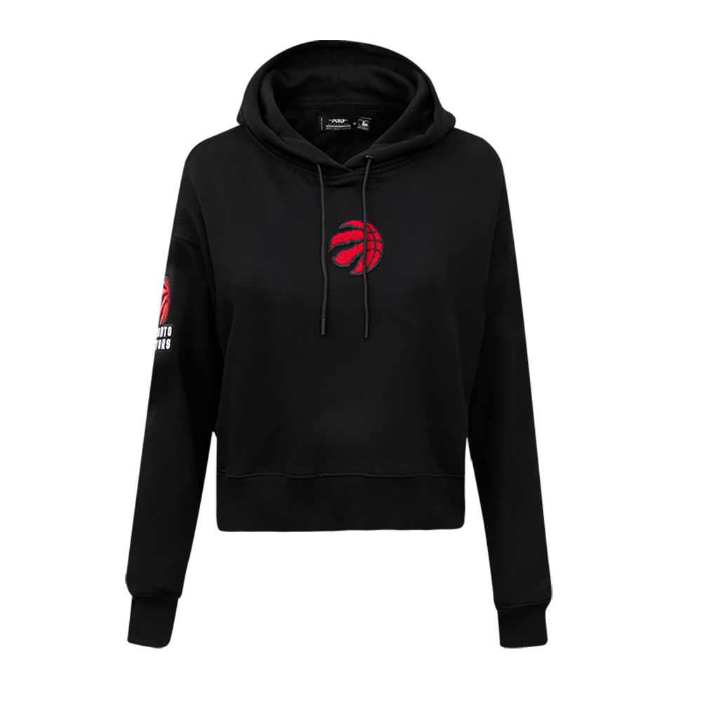 NBA TORONTO RAPTORS CLASSIC CHANDAIL À CAPUCHON COURT EN MOLLETON POUR FEMME (NOIR)