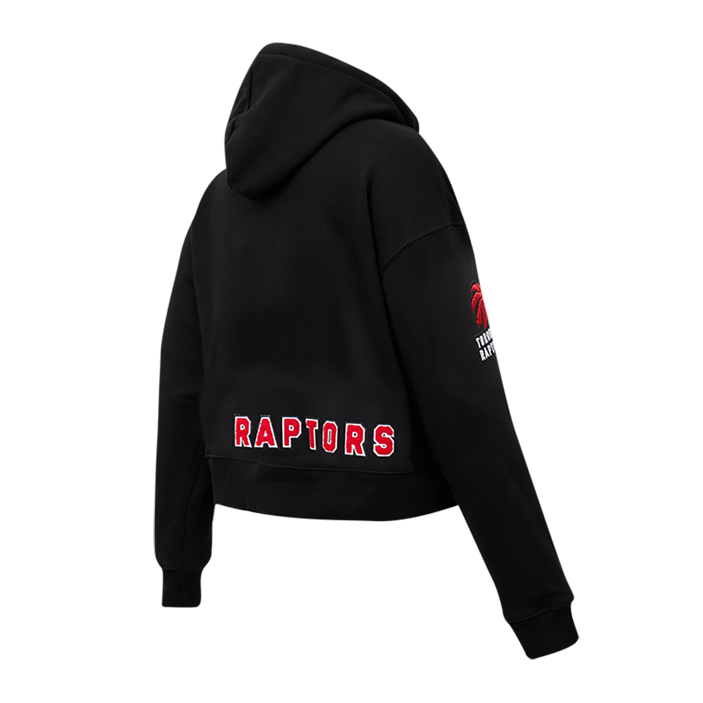 NBA TORONTO RAPTORS CLASSIC CHANDAIL À CAPUCHON COURT EN MOLLETON POUR FEMME (NOIR)
