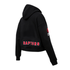 NBA TORONTO RAPTORS CLASSIC CHANDAIL À CAPUCHON COURT EN MOLLETON POUR FEMME (NOIR)