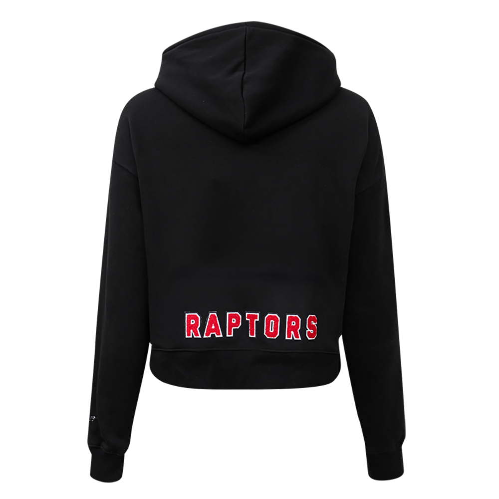NBA TORONTO RAPTORS CLASSIC CHANDAIL À CAPUCHON COURT EN MOLLETON POUR FEMME (NOIR)