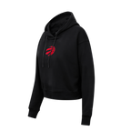 NBA TORONTO RAPTORS CLASSIC CHANDAIL À CAPUCHON COURT EN MOLLETON POUR FEMME (NOIR)