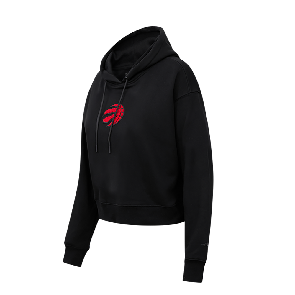 NBA TORONTO RAPTORS CLASSIC CHANDAIL À CAPUCHON COURT EN MOLLETON POUR FEMME (NOIR)