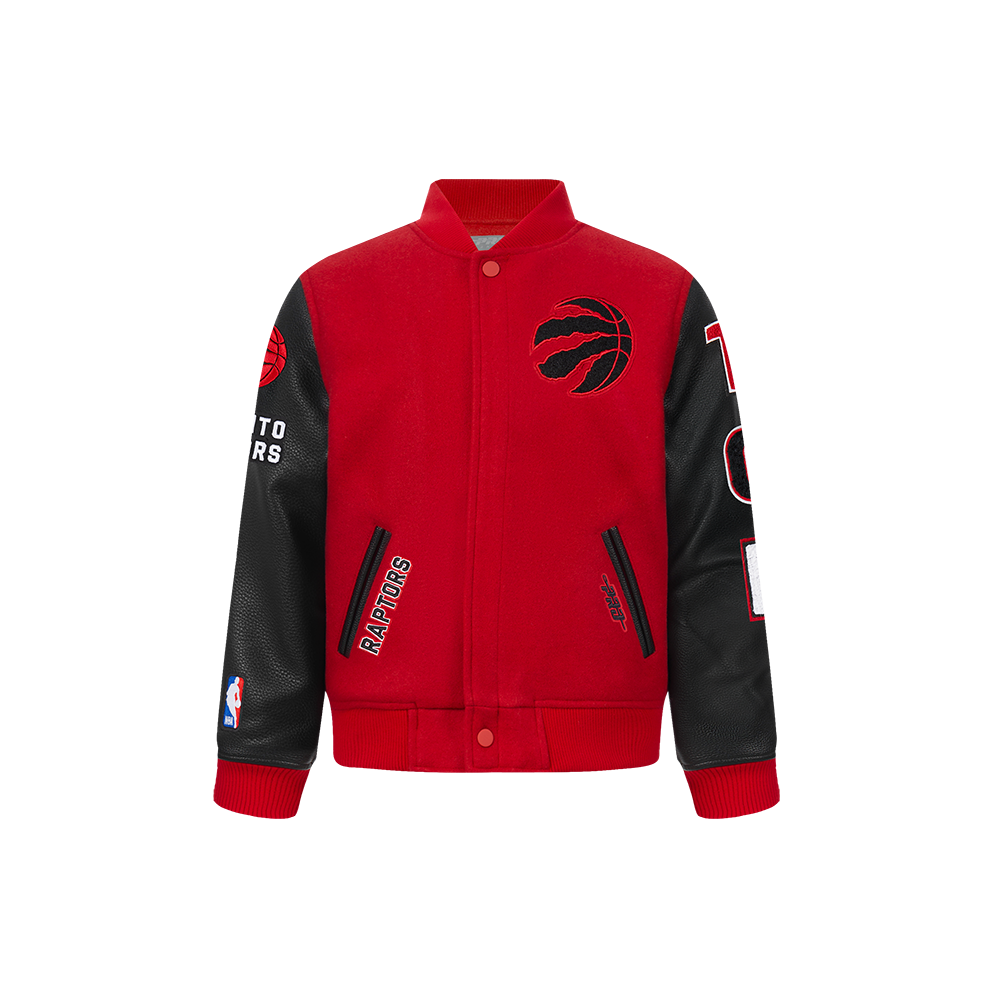 NBA TORONTO RAPTORS CLASSIC BLOUSON COLLÉGIAL EN LAINE POUR GARÇON ENFANT (ROUGE/NOIR)