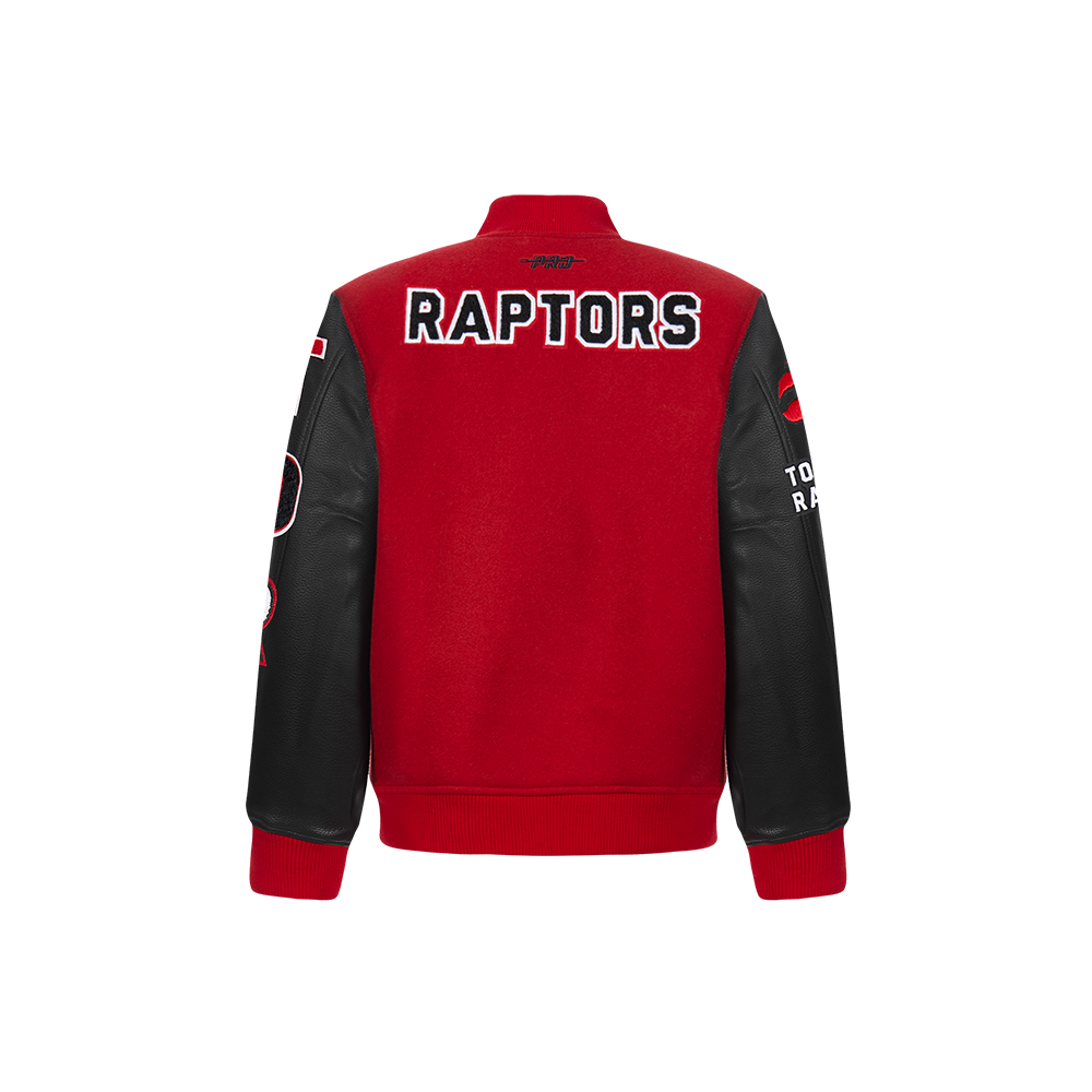 NBA TORONTO RAPTORS CLASSIC BLOUSON COLLÉGIAL EN LAINE POUR GARÇON ENFANT (ROUGE/NOIR)
