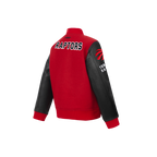 NBA TORONTO RAPTORS CLASSIC BLOUSON COLLÉGIAL EN LAINE POUR GARÇON ENFANT (ROUGE/NOIR)