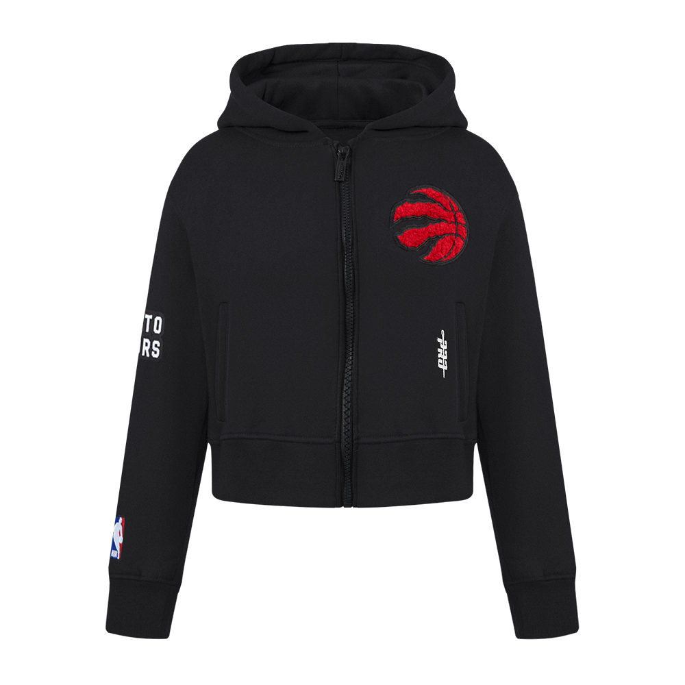 NBA TORONTO RAPTORS CLASSIC CHANDAIL À CAPUCHON EN MOLLETON À GLISSIÈRE POUR FILLE ENFANT (NOIR)