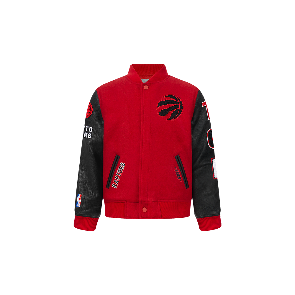 NBA TORONTO RAPTORS CLASSIC BLOUSON COLLÉGIAL EN LAINE POUR GARÇON BAMBIN (ROUGE/NOIR)