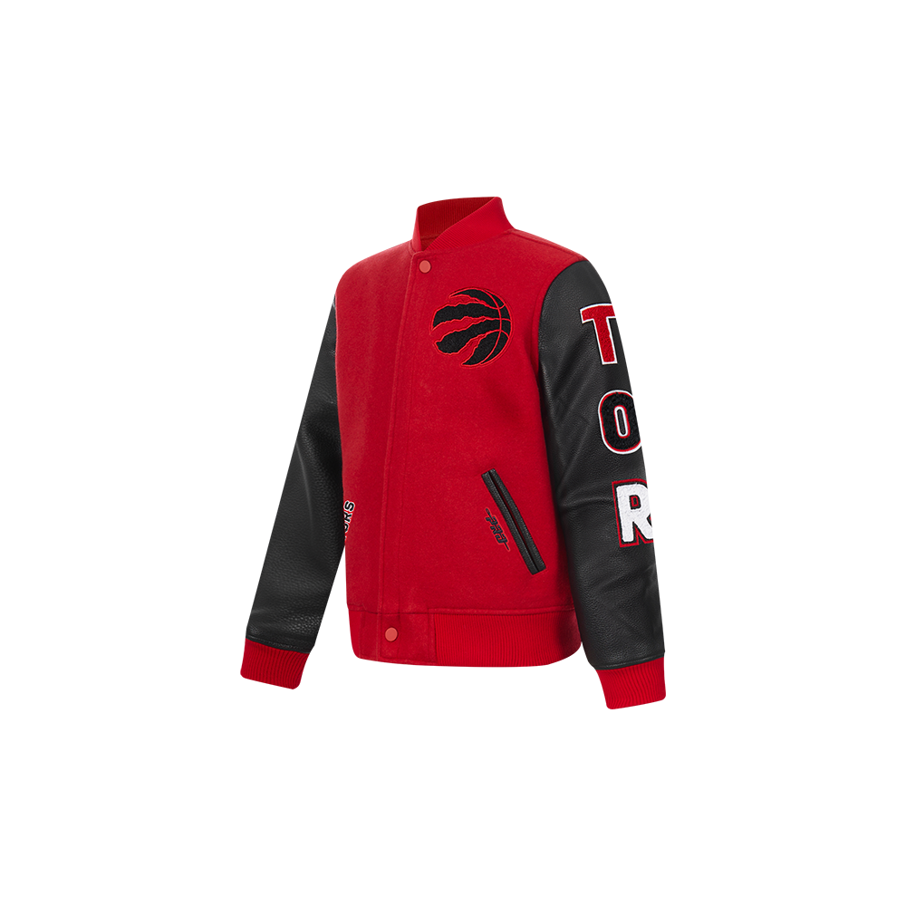 NBA TORONTO RAPTORS CLASSIC BLOUSON COLLÉGIAL EN LAINE POUR GARÇON BAMBIN (ROUGE/NOIR)