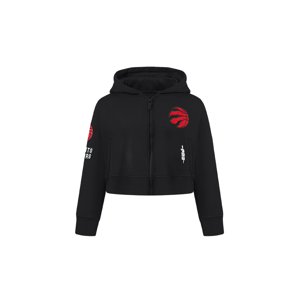 NBA TORONTO RAPTORS CLASSIC CHANDAIL À CAPUCHON EN MOLLETON À GLISSIÈRE POUR FILLE BAMBIN (NOIR)