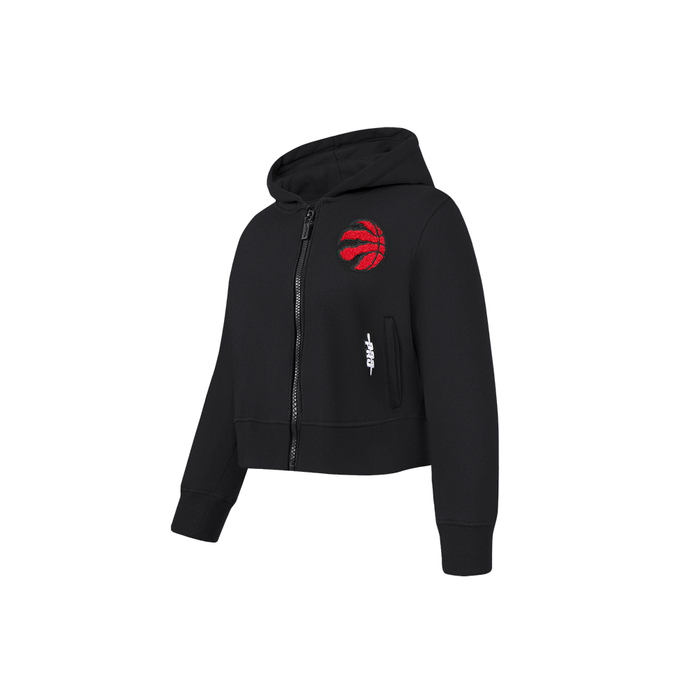 NBA TORONTO RAPTORS CLASSIC CHANDAIL À CAPUCHON EN MOLLETON À GLISSIÈRE POUR FILLE BAMBIN (NOIR)