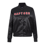 NBA TORONTO RAPTORS CLASSIC BLOUSON EN SATIN POUR FEMME (NOIR)