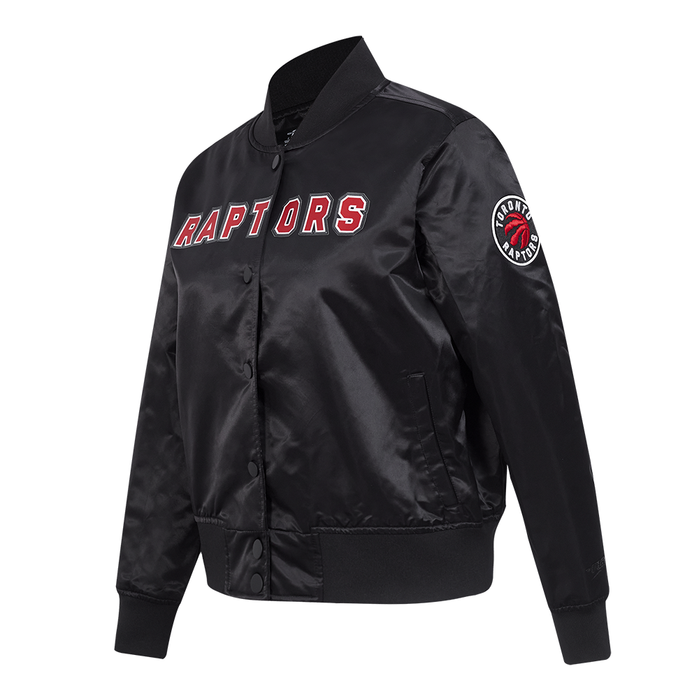 NBA TORONTO RAPTORS CLASSIC BLOUSON EN SATIN POUR FEMME (NOIR)