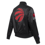 NBA TORONTO RAPTORS CLASSIC BLOUSON EN SATIN POUR FEMME (NOIR)