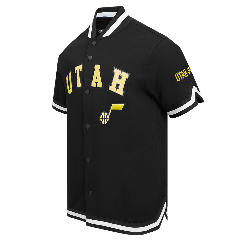 NBA UTAH JAZZ CLASSIC MEN'S WARM UP JACKET (BLACK)